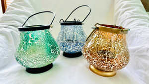 Bougeoir chauffe-plat de couleur personnalisée dessus de table irrégulier verre mosaïque avec bois parfumé RDM - Product Image 3