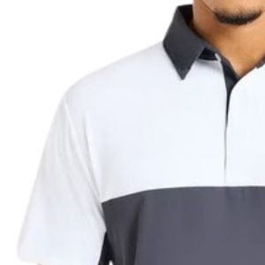 Camiseta Polo para Hombre, Color Blanco y Gris, Manga Corta, Cuello Camisero, Logotipo Personalizado, Fabricante OEM, Ropa Deportiva de Golf al por Mayor - Product Image 5