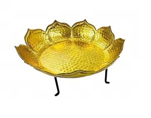 Antique Style Metal Urli Bowl Decorative Floating Diya Bowl Brass Water Urli for <b>Home</b> <b>Temple</b> Decor - Product Image 6