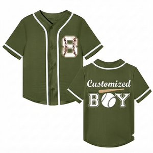Camiseta de Béisbol Personalizada para Adultos Unisex, Bordada e Impresa, de Manga Corta, Transpirable, de Malla de Poliéster, para Clubes, Entrenamiento Deportivo, Cuello en V - Product Image 1