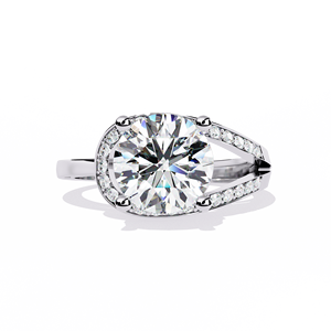 Bague de fiançailles pour femme en moissanite taille poire, en argent 925, sertie à griffes, forme goutte d'eau classique - Product Image 2