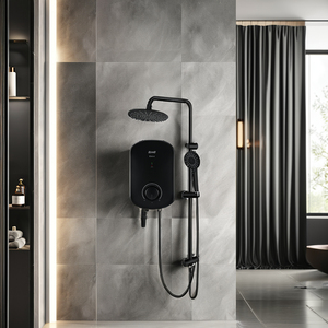 Calentador de agua instantáneo Alpha, calentador de ducha eléctrico sin bomba de serie negra mate de 3.5KW de venta superior para baño, Hotel, uso doméstico - Product Image 2