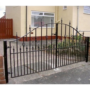 Puerta Batiente Doble Exterior Resistente, Hecha a Mano, con Recubrimiento en Polvo, Hierro Europeo, Control Manual, Fácil Instalación - Product Image 3