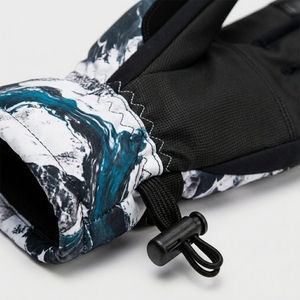 Gants de ski en cuir à doigts entiers, isolés thermiquement, imperméables et coupe-vent, avec fermeture à tirette, pour l'hiver, unisexes, rouge et gris - Product Image 5