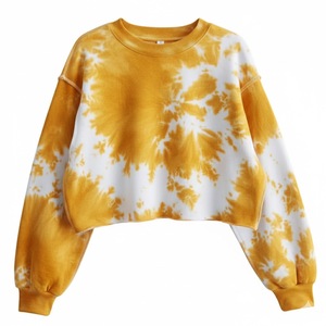 Quality Soft Anti-Wrinkle Knitted Tie-Dyed <b>Sequined</b> Badge Crystal Printed Winter Women's Hoodies & Sweatshirts Breathable - Product Image 3