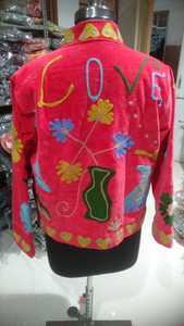 Chaqueta de Terciopelo con Bordado Suzani Estilo Indio de Alta Calidad, Prenda Exterior Étnica Bohemia Hecha a Mano, Moda de Tendencia, Exportación B2B - Product Image 2