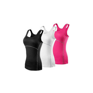 Custom Logo <b>Compression</b> Tank Top Women Stretch Sportswear Workout Gym <b>Vest</b> Breathable Running Singlet Athletics Supplier - Product Image 1