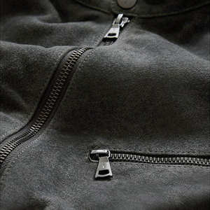 เสื้อแจ็คเก็ตนักขี่มอเตอร์ไซค์หนังแท้สั่งทำพิเศษสำหรับผู้ชาย สีเทาเข้ม คุณภาพสูง แบรนด์ NESTA SPORTS เสื้อแจ็คเก็ตสไตล์ไบค์เกอร์ เสื้อโค้ทสตรีทแวร์สำหรับกิจกรรมกลางแจ้ง - Product Image 4