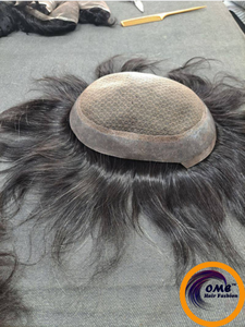 Peluca de Cabello Humano 100% OME Australia con Frente de Encaje, Ajuste Cómodo, Estilo Liso, Color 1B Negro/Marrón/Mezcla - Product Image 2