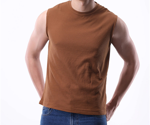 Camiseta sin mangas de algodón/fibra de bambú para hombre, talla XL, estilo urbano, chaleco de fitness, diseño sin mangas, color liso, camiseta de gimnasio, camiseta para correr - Product Image 3