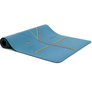 Tapete de Yoga Amarillo Estampado Ecológico Más Vendido, Tapete de Goma Natural Plegable y Portátil para Fitness, Meditación, Gimnasio y Ropa Deportiva - Product Image 3