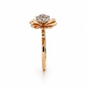 925 Sterling <b>Silver</b> Womens Floral Cluster <b>Ring</b> with Cubic Zirconia Flower Design Vintage Inspired <b>Statement</b> High Polish Finish W - Product Image 3