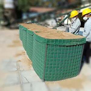 Barreira de defesa galvanizada pesada, bastião soldado, caixa de gabião, barreiras de proteção contra inundações