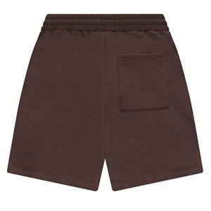Shorts Bermuda en Coton Noir Uni pour Homme, Taille Mi-Haute avec Cordon de Serrage, Décontracté, Respirant, en Maille - Product Image 6