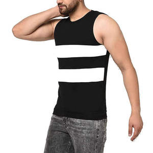 Camisetas sin mangas para hombre de algodón transpirable de primera calidad, con logotipo personalizado, de color sólido, cómodas, ideales para salidas informales. - Product Image 5
