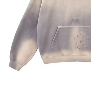 เสื้อฮู้ดดี้วินเทจผู้ชายคุณภาพสูง ล้างสีแบบ Stone Acid Wash พร้อมโลโก้สั่งทำ ขายดีสำหรับฤดูหนาว ราคาสมเหตุสมผล เสื้อฮู้ดดี้ล้างสีแบบ Acid Wash - Product Image 3