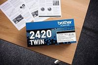 Cartouche de toner noire authentique TN-2420, rendement 3000 pages, garantie 12 mois, emballage original en vrac