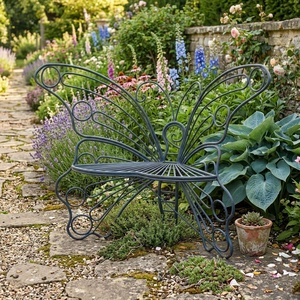 Banc de jardin en fer forgé résistant aux intempéries, design européen classique, 2 places, pour terrasse et jardin - Product Image 3