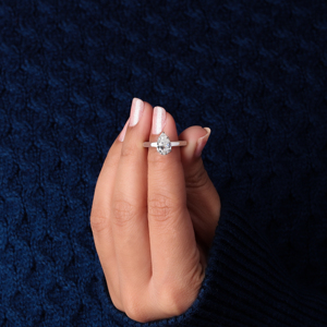 Anillo Solitario con Diamante Cultivado en Laboratorio, Corte Pera, 2.00 Quilates, Certificado IGI, Oro de 14K, Anillo de Compromiso/Boda, Regalo - Product Image 3