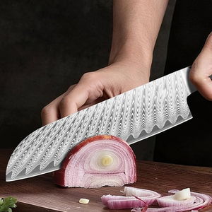 Ensemble de couteaux de chef en acier Damas artisanal avec étui en cuir, ensemble de couteaux de cuisine pour la cuisine à domicile et les tâches culinaires - Product Image 2