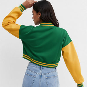 Chaqueta Universitaria de Alta Calidad Hecha a Medida, 100% Lana, Cuero de Oveja Genuino, Acolchada, Impermeable, Teñida con Bloques de Color - Product Image 6