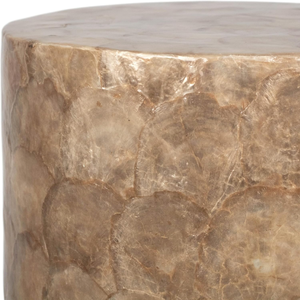 Brown Capiz Shell <b>Tall</b> Round <b>Side</b> <b>Table</b> <b>for</b> <b>Living</b> <b>Room</b> modern <b>Side</b> <b>Table</b> Handcrafted from Vietnam - Product Image 4