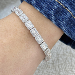 Dainty Lab Created Diamond Bracelet 10K 14K 18K <b>Gold</b> IGI Certified Sustainable High Clarity White Yellow <b>Rose</b> <b>Gold</b> - Product Image 4