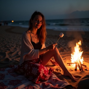 Falda de longitud completa envolvente gitana bohemia de diseño Floral para mujer impresionante rojo rosa fucsia copo de nieve impreso Casual transpirable - Product Image 2