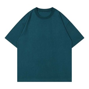 Camiseta de Manga Corta para Hombre, Cuello Redondo, Color Sólido, Estilo Casual, Tejido de Algodón Jersey, Corte Holgado - Product Image 6