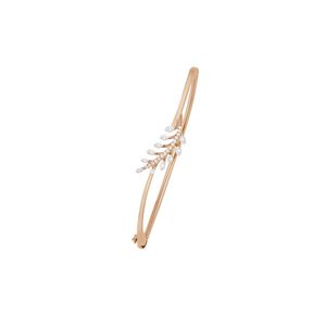 Premium and Unique <b>Gold</b> Plated Diamond <b>Bangle</b> 0.26 Ct Round Brilliant Cut Claw Setting Women's Minimalist Geometric Luxury Wear - Product Image 3