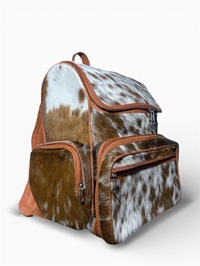 <b>Real</b> Cowhide Hairon <b>Backpack</b> Luxury Genuine <b>Leather</b> Travel Bag Western Design Custom Logo OEM ODM LHBP-0227 - Product Image 2