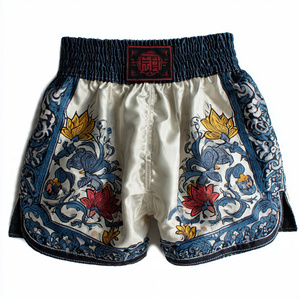 Shorts de Muay Thai de haute qualité et confortables, shorts de kick-boxing et d'entraînement, vêtements d'arts martiaux, shorts en satin sublimé pour hommes - Product Image 5