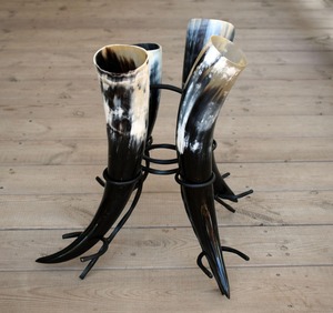 Premium Natural Buffalo Horn Drinking Horn Handmade Viking Medieval Drinking Cup Rustic Beer Mead Ale Wine <b>Mug</b> For Party - Product Image 1