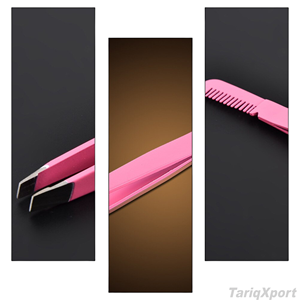 Pinzas con peine para maquillaje, herramienta de aseo, moldeador de cejas, depilador, recortador, peine para el cabello, herramientas de precisión para el rostro, pinza para pestañas - Product Image 4