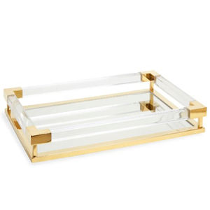 Ensembles de 3 plateaux de service rectangulaires élégants en métal avec poignée, personnalisables, pour la restauration hôtelière - Prix de gros - Product Image 5