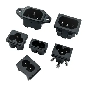 Panel Mount Plug Adapter 10a C14 3P Iec Inlaat Module Power Connector Socket Recht