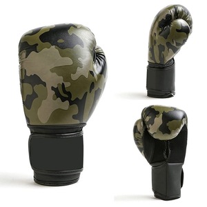 Guantes de Boxeo de Cuero con Patrón de Camuflaje, con Cordones, Transpirables, para Adultos, Equipo de Entrenamiento - Product Image 5