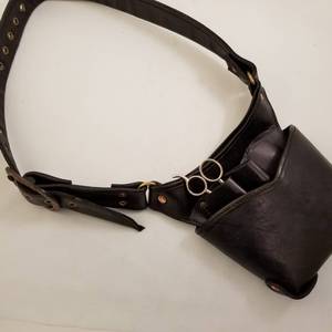 OEM Wholesale Custom Premium Genuine Leather Durable Hairdressing Scissor Holsters High Demanding New Design Care Tool Holsters - Product Image 6