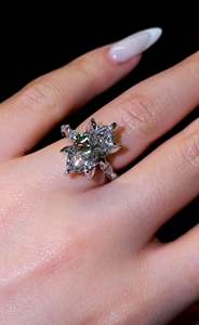 Anillos de Compromiso con Diamantes de Laboratorio Personalizados, CVD HTHP Vvs, Diamante Cultivado en Laboratorio, Oro de 18K, Anillo Solitario Marquise para Hombre y Mujer - Product Image 6