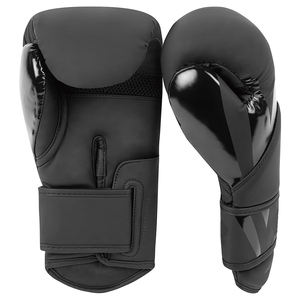 Gants de boxe d'entraînement en cuir de qualité supérieure, durables, souples, moulés, avec support de poignet à fermeture auto-agrippante. - Product Image 1