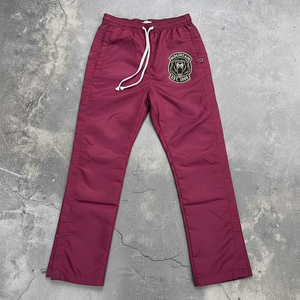 Ensemble de survêtement coupe-vent zippé ample sur mesure pour hommes, grande taille, avec pantalon de jogging évasé en nylon et survêtement cargo en polyester pour hommes - Product Image 3