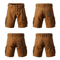 Shorts Bavarois pour Hommes Non Marqués, Couleur Camel Tan, Premium, Traditionnels, Oktoberfest, Solides, Écologiques, en Véritable Daim de Vache
