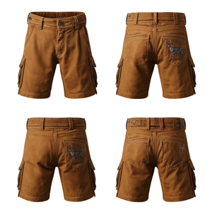 Pantalones Cortos Bávaros Color Camel para Hombre Sin Marca, Pantalones Cortos Tradicionales Premium Bordados para Oktoberfest - Product Image 1