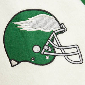 Blousons universitaires formels enduits pour hommes, avec broderies chenille personnalisées, logo avant, coupe classique, style uniforme scolaire de baseball - Product Image 3