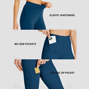 Pantalones de Montar a Caballo de Primera Calidad con Agarre Completo en los Asientos, Pantalones de Equitación de Cintura Alta para Mujer con Bolsillos Laterales - Product Image 6