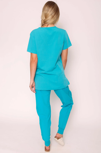 Ensemble de Blouses Médicales Anti-rétrécissement, Anti-décoloration, Écologiques, Respirantes, en Tissu Tricoté, Uniforme d'Infirmière Coupe Ajustée, Personnalisable OEM, Vente en Gros pour Hôpitaux - Product Image 2