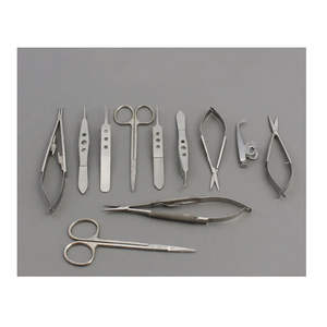 <b>Set</b> of 11 <b>PC</b> EYE MICRO MINOR SURGERY OPHTHALMIC KIT <b>SET</b> FORCEPS SCISSORS Manual Class I CE Approved - Product Image 4
