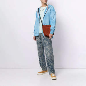 Pull-over d'hiver unisexe en molleton 100 % coton, personnalisé avec logo, coupe oversize, zippé, manches effet usé, respirant pour homme – Vente en gros - Product Image 2