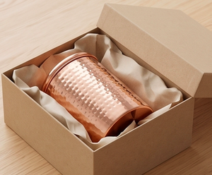 Recipiente grande de aluminio martillado con acabado en cobre para una organización elegante en la cocina, uso en la mesa y almacenamiento. - Product Image 6