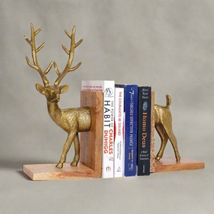 Premium Wooden Bookend Solid Wood Construction With Natural Grain Texture Strong And Durable Support Ideal For Holding <b>Books</b> - Product Image 1